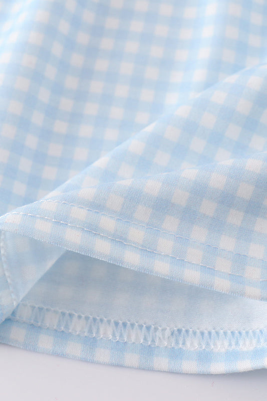 Gingham star embroidery set