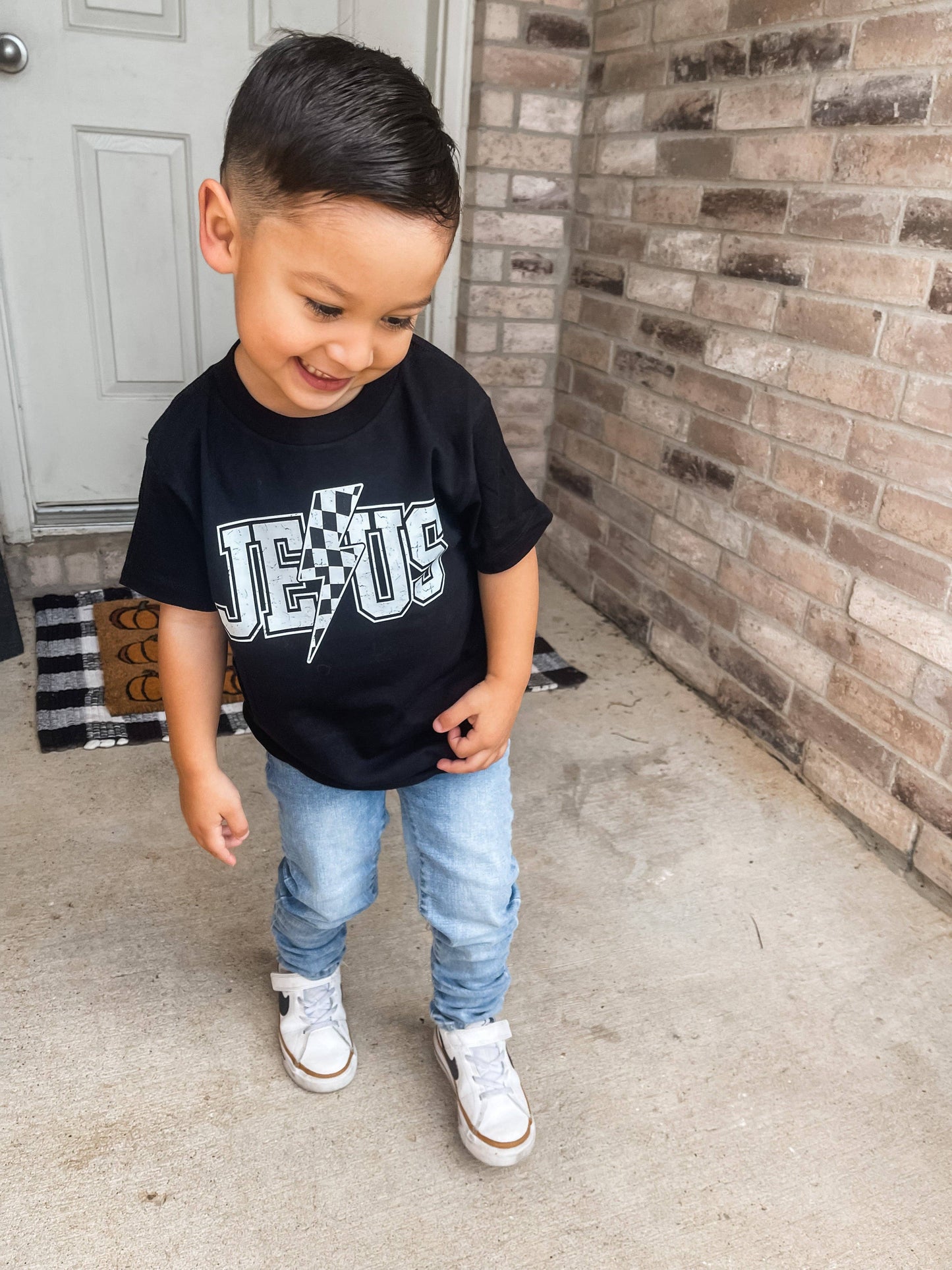 Jesus with Lightning Bolt