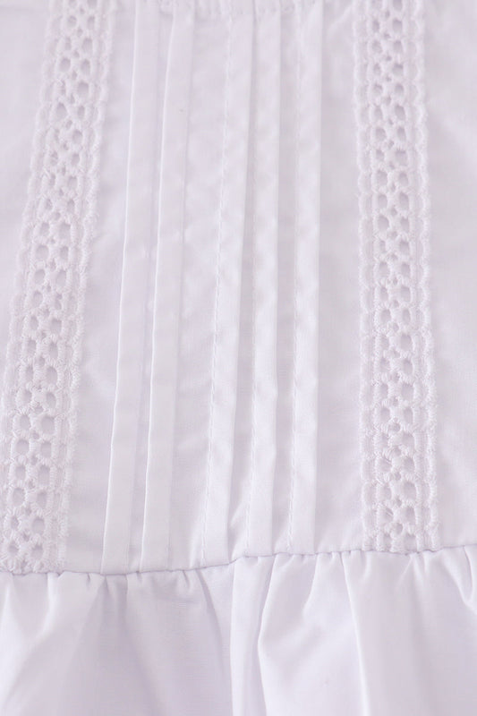 Premium white floral embroidery bloomer set