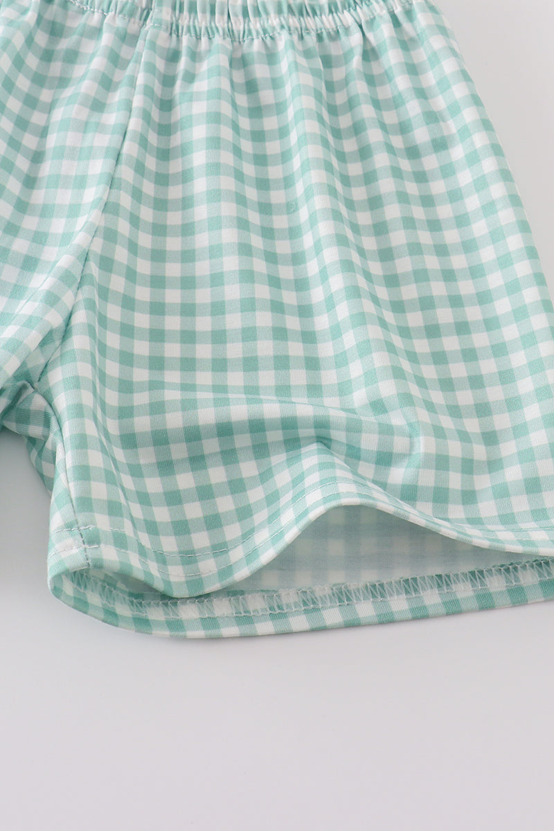 Sage duck boy shorts set