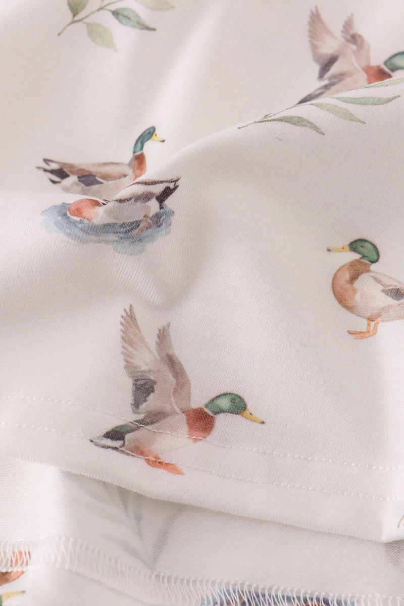 Green duck print set