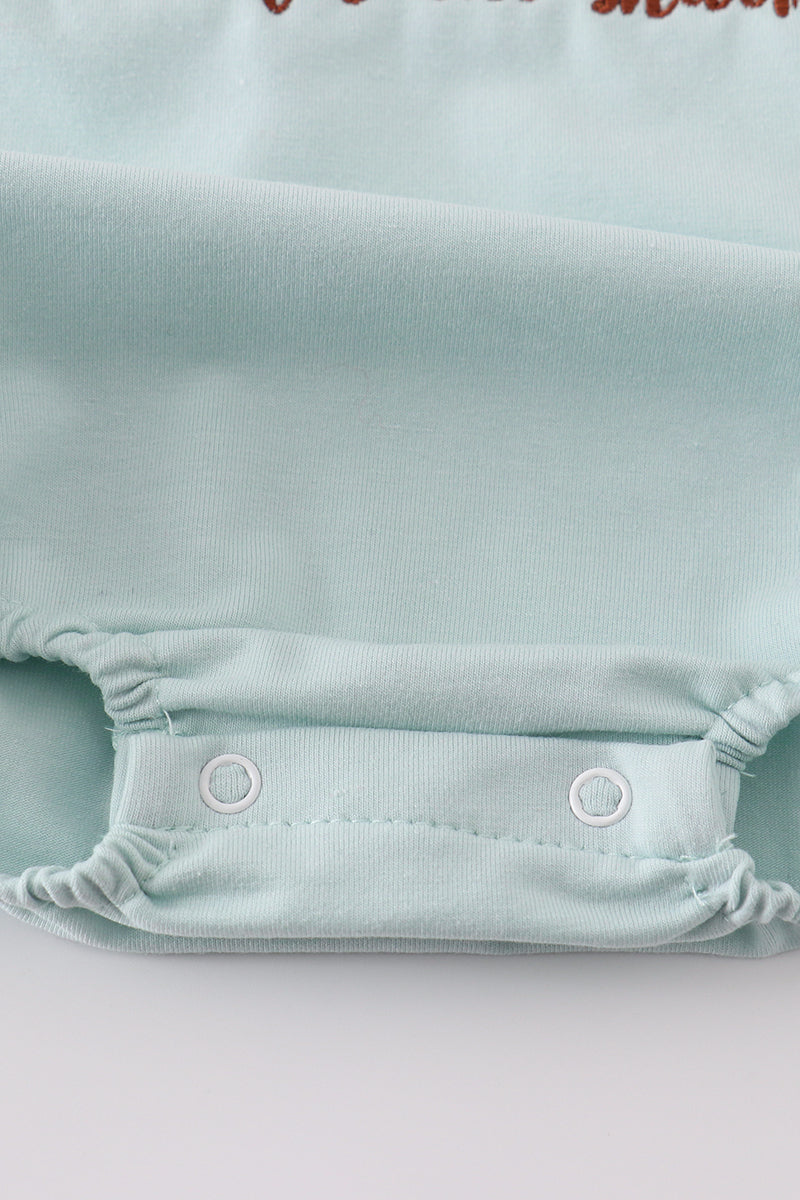 Blue popcorn cookies ice cream embroidery bubble