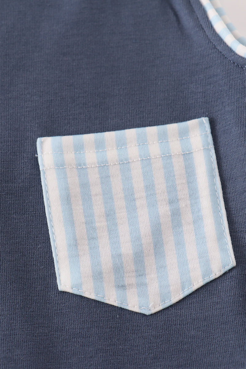 Blue stripe pocket bubble